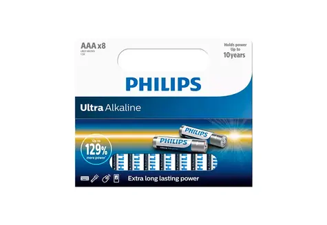 Philips baterie LR03E8B/10 Ultra Alkalická AAA - 8ks