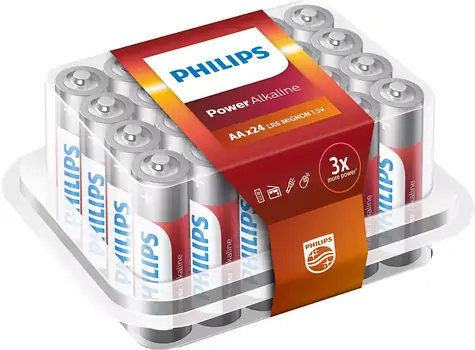 Philips baterie Power Alkaline LR6P24P/10 AA - 24 ks