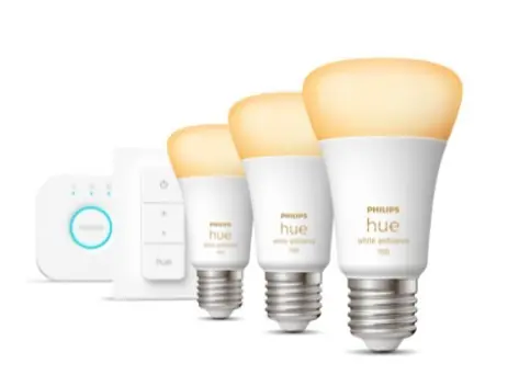 Philips Hue mostek + 3x E27 8.5W WA BT + switch / 1055 lm / 2200-6500 k / stmívatelná