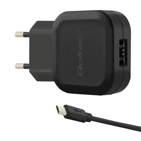 Qoltec 50195 nabíječka 12W | 5V | 2.4A | 1xUSB + Micro USB kabel