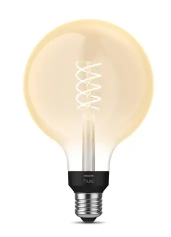 Philips Hue White Filament Globe large G125 DIM E27 7W / chytrá LED žárovka / 550 lm / 2100 k / IP20 / stmívatelná  