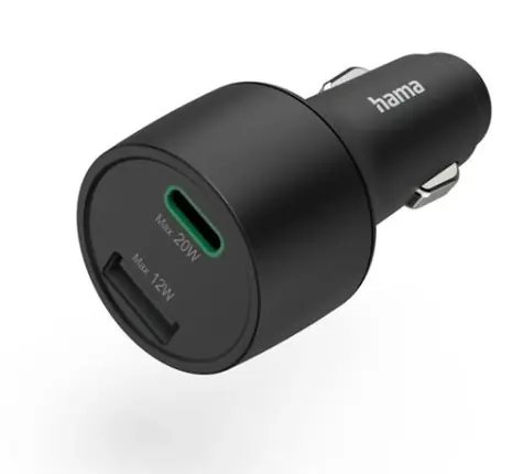 Hama 201690 Nabíječka do vozidla USB-C & USB-A černá / 32W / PD / QC