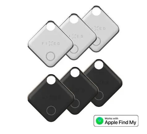 FIXED Smart tracker Tag s podporou Find My 6 ks 3x černá + 3x bílá