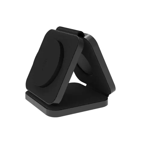 FIXED MagFlex Bezdrátová skládací nabíječka 3v1 s podporou MagSafe šedá / 15W+5W+2.5W 