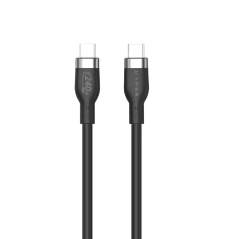 Hyper Nabíjecí kabel Silicone 240W USB-C (M) - USB-C (M) 2 m černá