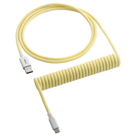 CableMod Classic Coiled Keyboard Cable USB-C - USB-A 1.5m Lemon Ice / Kabel pro klávesnici
