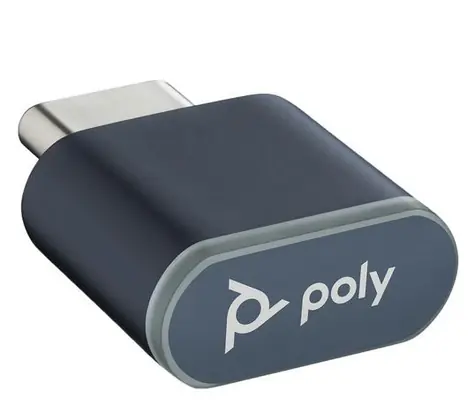 Poly BT700 šedá / Bluetooth zvukový vysílač / USB-C / BT 5.1