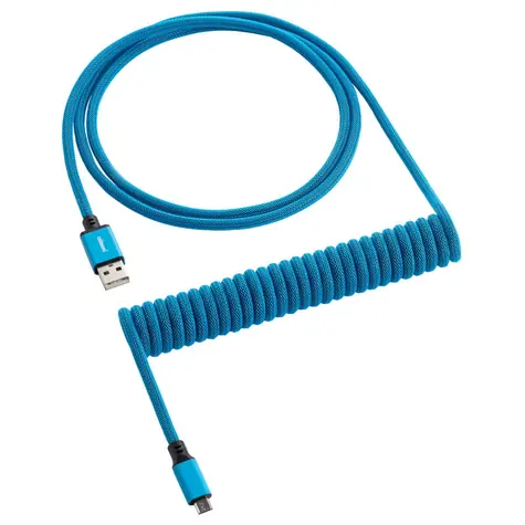 CableMod Classic Coiled Keyboard Cable Micro-USB - USB-A 1.5m Spectrum Blue / Kabel pro klávesnici