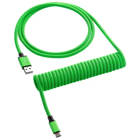 CableMod Classic Coiled Keyboard Cable USB-C - USB-A 1.5m Viper Green / Kabel pro klávesnici