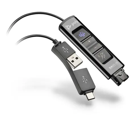Poly DA85-M / USB zvuková karta pro náhlavní soupravy / USB-A/C
