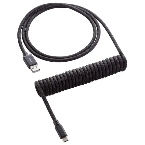 CableMod Classic Coiled Keyboard Cable USB-C - USB-A 1.5m Midnight Black / Kabel pro klávesnici
