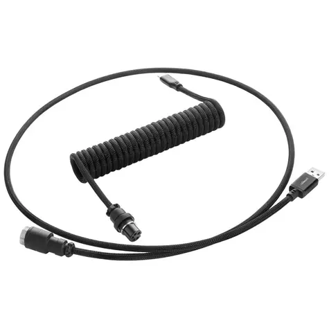 CableMod PRO Coiled Keyboard Cable USB-C - USB-A 1.5m Midnight Black / Kabel pro klávesnici
