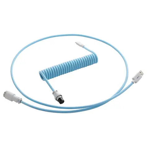 CableMod PRO Coiled Keyboard Cable USB-C - USB-A 1.5m Blueberry Cheesecake / Kabel pro klávesnici