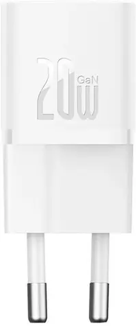 Baseus GaN5 Mini 20W EU Rychlonabíječka bílá / 20W / 1x USB-C