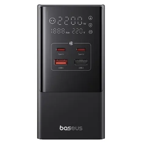 Baseus PowerCombo Tower nabíjecí stanice 35W EU černá / 35W / 3x AC / 2x USB / 2x USB-C