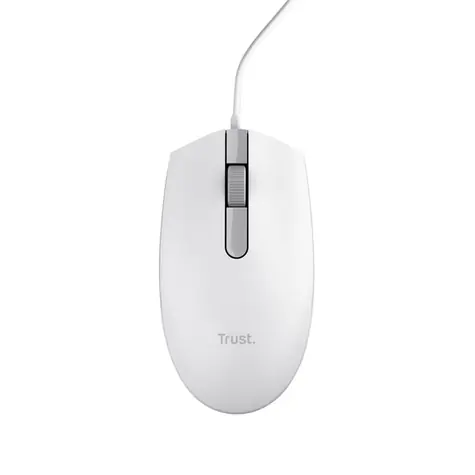 Trust TM-101W bílá / Myš / optická / 1200 DPI / 3 tlačítka / USB-A  