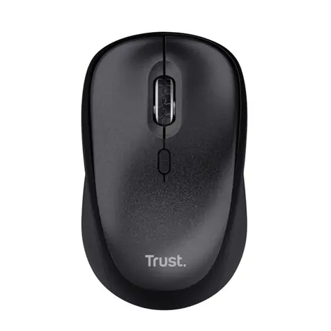 Trust TM-201 černá / Bezdrátová myš / optická / 1600 DPI / 4 tlačítka / RF 2.4GHz