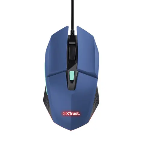 Trust GTX 109 Felox modrá / Herní myš / optická / 6400 DPI / 6 tlačítek / USB-A 