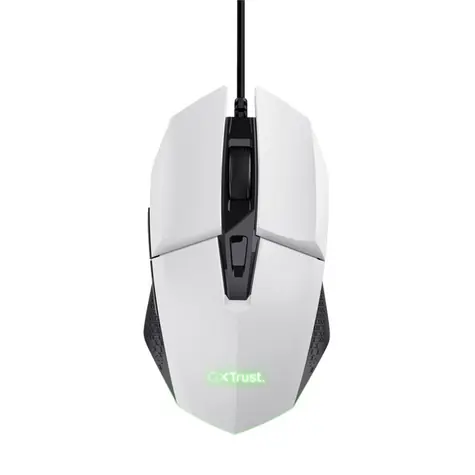 Trust GTX 109 Felox bílá / Herní myš / optická / 6400 DPI / 6 tlačítek / USB-A 
