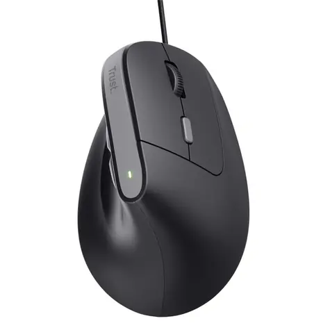Trust Bayo II černá / Vertikální myš / optická / 2400 DPI / 6 tlačítek / USB-A    