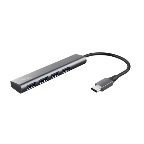 Trust Halyx USB-C šedá / USB hub / 4x USB 3.2 Gen 1