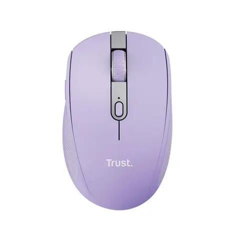 Trust Ozaa fialová / Bezdrátová myš / optická / 3200 DPI / 6 tlačítek / RF 2.4GHz / Bluetooth 