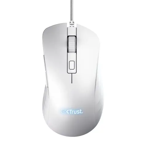 Trust GXT 924W YBAR+ bílá / Herní myš / optická / 25600 DPI / 6 tlačítek / USB-A