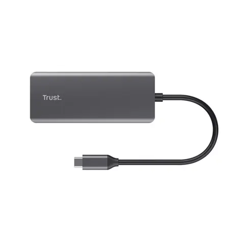 Trust Dalyx 6v1 USB-C stříbrná / USB hub / 2x USB-A 3.2 / 2x USB-C 3.2 / HDMI 2.0 / RJ-45