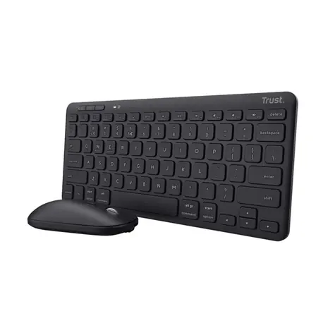 Trust Lyra (myš+klávesnice) černá / Bezdrátový set klávesnice a myši / RF 2.4GHz / Bluetooth / DE Layout