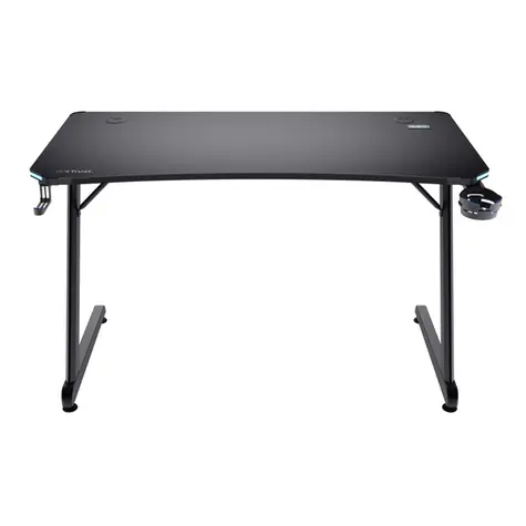 Trust GXT709 Luminus RGB černá / Herní stůl / 120 x 60 x 74 cm / nosnost až 150 kg