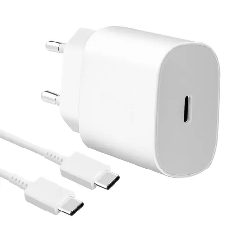 SAMSUNG Napájecí adaptér s rychlonabíjením (25W) bílá bulk / 1m kabel / USB-C / 3A / bulk balení