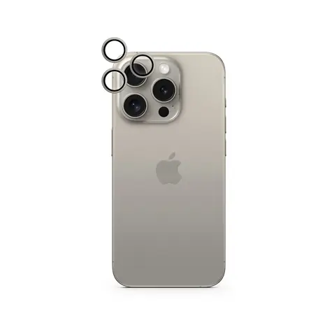 Epico Aluminium Lens Protector ochranné sklo zadního fotoaparátu pro Apple iPhone 15 Pro & Pro Max béžová