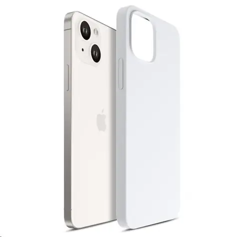 3mk Hardy Silicone MagCase ochranný kryt pro Apple iPhone 15 Silver-White