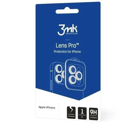 3mk Lens Pro ochrana kamery pro Apple iPhone 15 Pro Max Graphite