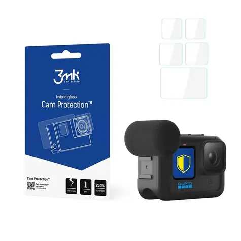 3mk CamProtection ochranné sklo pro GoPro HERO 9/10/11 černá