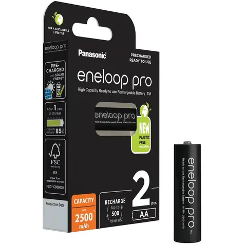 Panasonic - ENELOOP PRO N AA tužkový akumulátor 2500 mAh nabíjecí / 2 ks v balení
