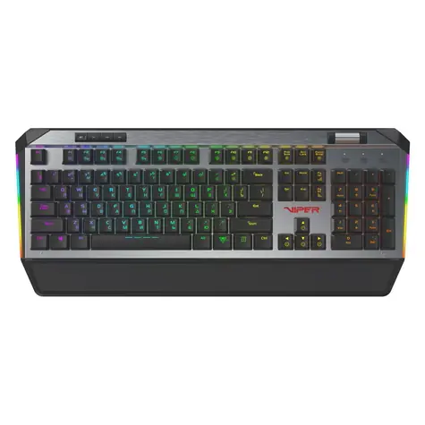 Patriot Viper 765 RGB stříbrná / Herní klávesnice / mechanická / Kailh White / RGB / USB / RU
