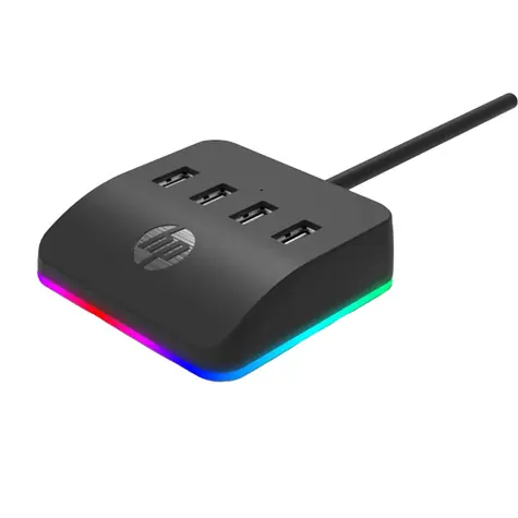 HP DHC-CT120 černá / USB hub / RGB / 4x USB-A 3.0