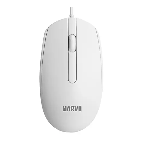 Marvo MS003 bílá / Myš / optická / 1000 DPI / 3 tlačítka / USB-A / 1.25m 