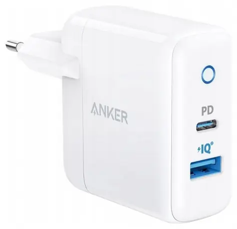 Anker PowerPort PD+ bílá / Nabíječka / 1x USB-C (20W) / 1x USB-A (15W)