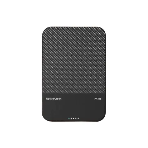 Native Union (Re)Classic Bezdrátová magnetická Powerbanka 5000mAh černá / Magsafe / USB-C