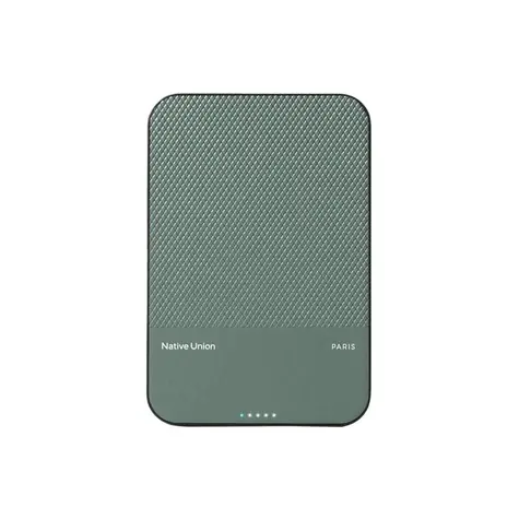 Native Union (Re)Classic Bezdrátová magnetická Powerbanka 5000mAh zelená / Magsafe / USB-C