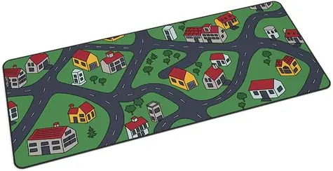 KRUX Space City XXL zelená / Podložka pod myš / 97 x 40 x 0.3 cm