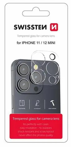 SWISSTEN ochranné sklo na čočku fotoaparátu pro Apple iPhone 11/12 mini 