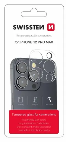 SWISSTEN ochranné sklo na čočku fotoaparátu pro Apple iPhone 12 Pro Max