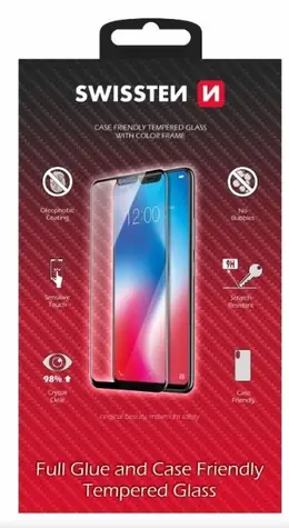 SWISSTEN FULL GLUE COLOR FRAME CASE FRIENDLY sklo pro SAMSUNG GALAXY XCOVER 7 černá