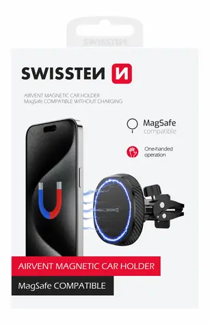 SWISSTEN MagStick COMPACT / Magnetický držák do ventilace auta / Magsafe