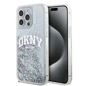 DKNY Liquid Glitter Arch Logo Zadní Kryt pro Apple iPhone 15 Pro Max čirá