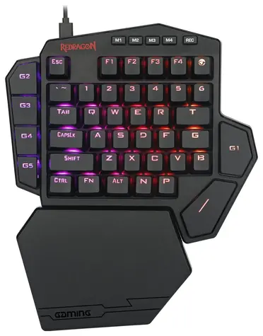 Redragon K585 DITI Blue černá / Herní klávesnice / mechanická / spínače blue / USB / US