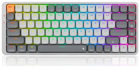 Redragon K652 Azure šedá / Bezdrátová herní klávesnice / mechanická / spínače red / USB / RF 2.4 GHz / Bluetooth / US